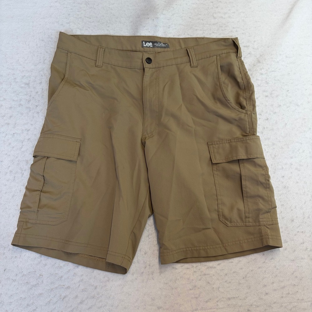 Lee Cargo Shorts Mens 34 Brown Performance Outdoor Stretch